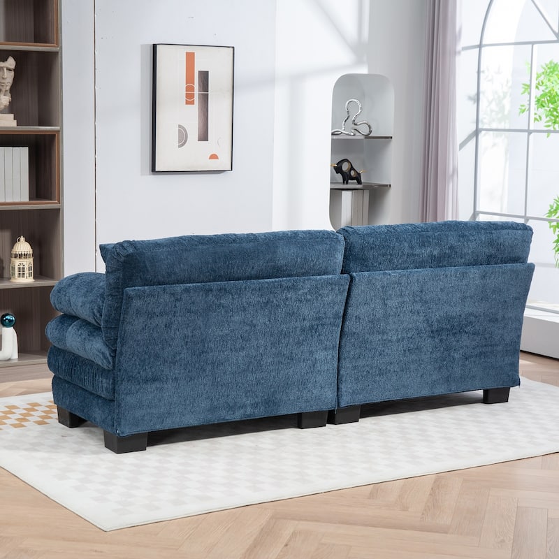 84" Upholstered 3-Seater Sofa with Memory Foam & Comfort Pillows