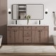 preview thumbnail 62 of 112, 36"/48"/60"/72" Bathroom Vanity Set with Sink & Faucet 72" - 72"-Brown