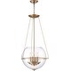 preview thumbnail 3 of 3, Odyssey 4-Light Pendant Fixture Vintage Brass Finish with Clear Glass - N/A