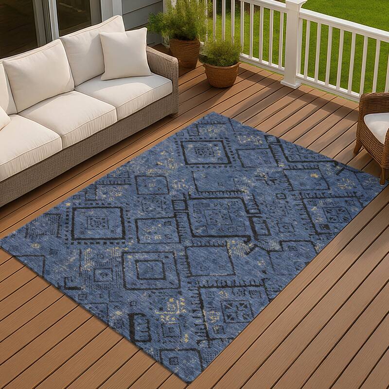 Machine Washable Indoor/ Outdoor Global Andes Chantille Rug