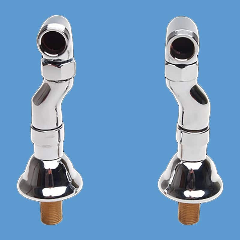 Pair Clawfoot Tub Adjustable Supply Couplers Deck Mount Renovators Supply