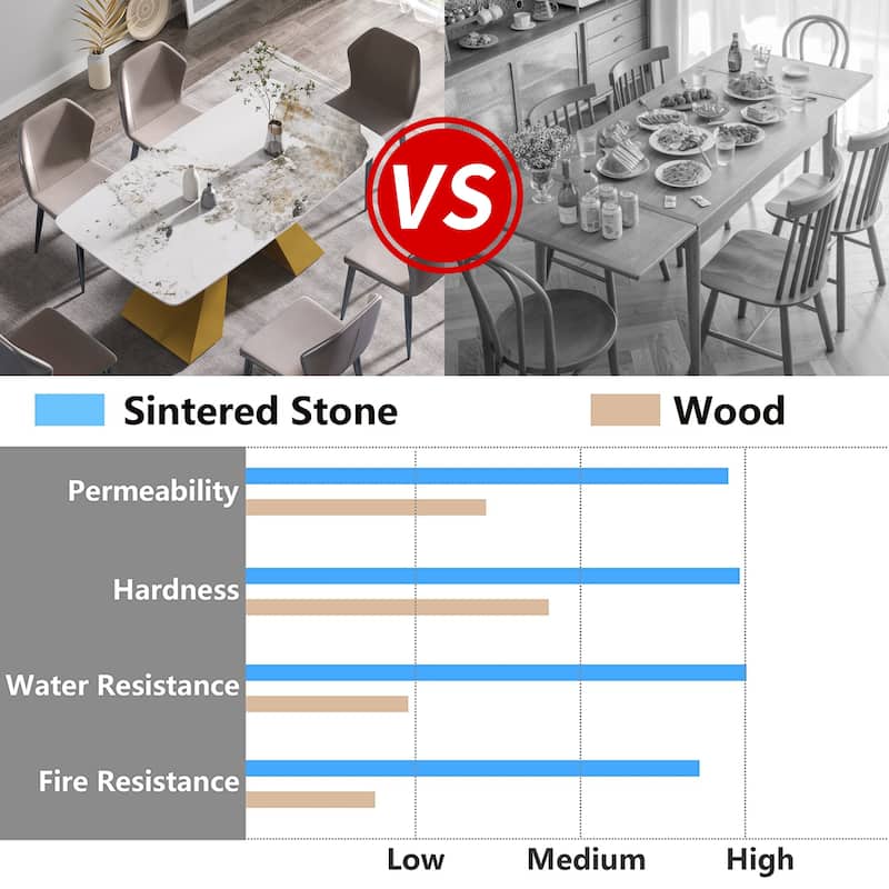 63"Modern artificial stone pandora white curved metal leg dining table -6 people