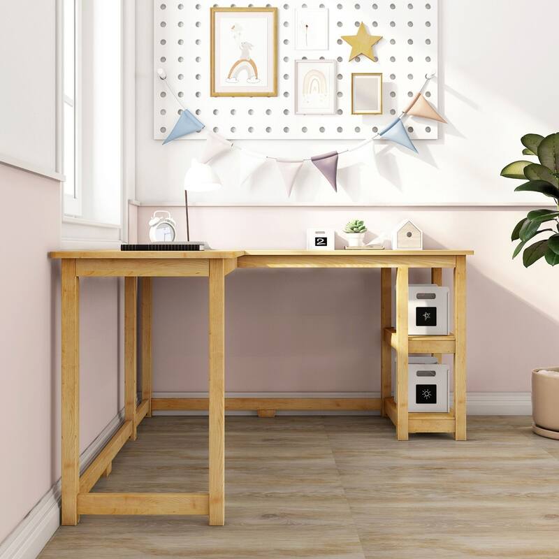 Max and Lily Corner Desk w/ Shelves
