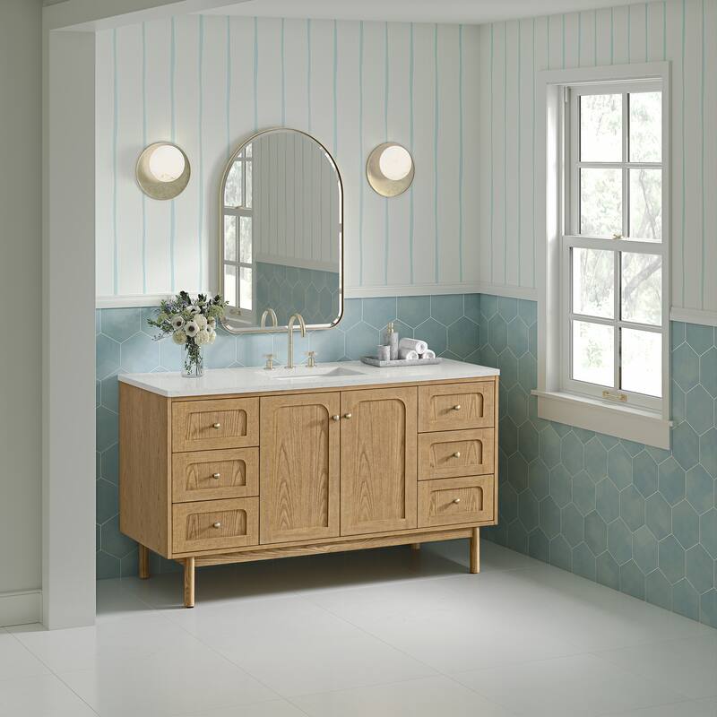 Laurent 60" Single Vanity, Light Natural Oak - 60S