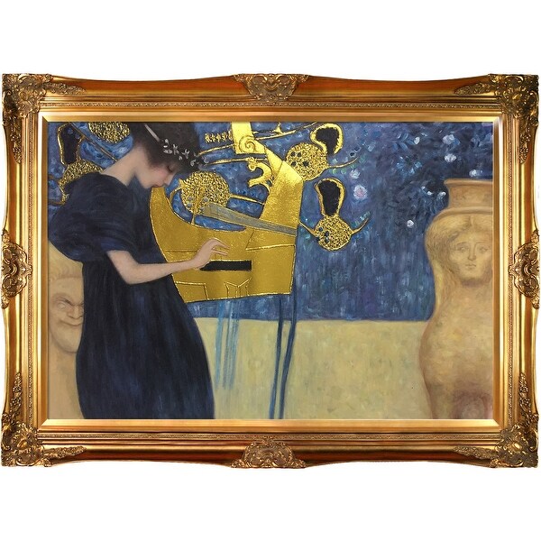 Gustav Klimt 'Musik' (Luxury Line) Hand Painted Oil Reproduction