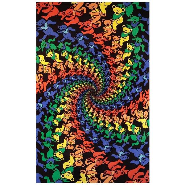 Shop Handmade 100 Cotton Grateful Dead 3d Dancing Bears Spiral Tapestry Tablecloth Wall Art Beach Sheet Huge 60x90 Inches Overstock 14434475