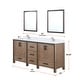 preview thumbnail 6 of 23, Ziva 72 in W x 22 in D White Double Bath Vanity, White Quartz Top, Faucet Set and 30 in Mirrors