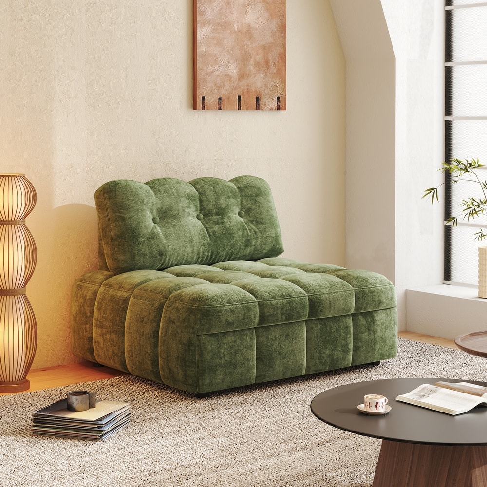 JASIWAY Chenille Pull-Out Single Sofa Bed