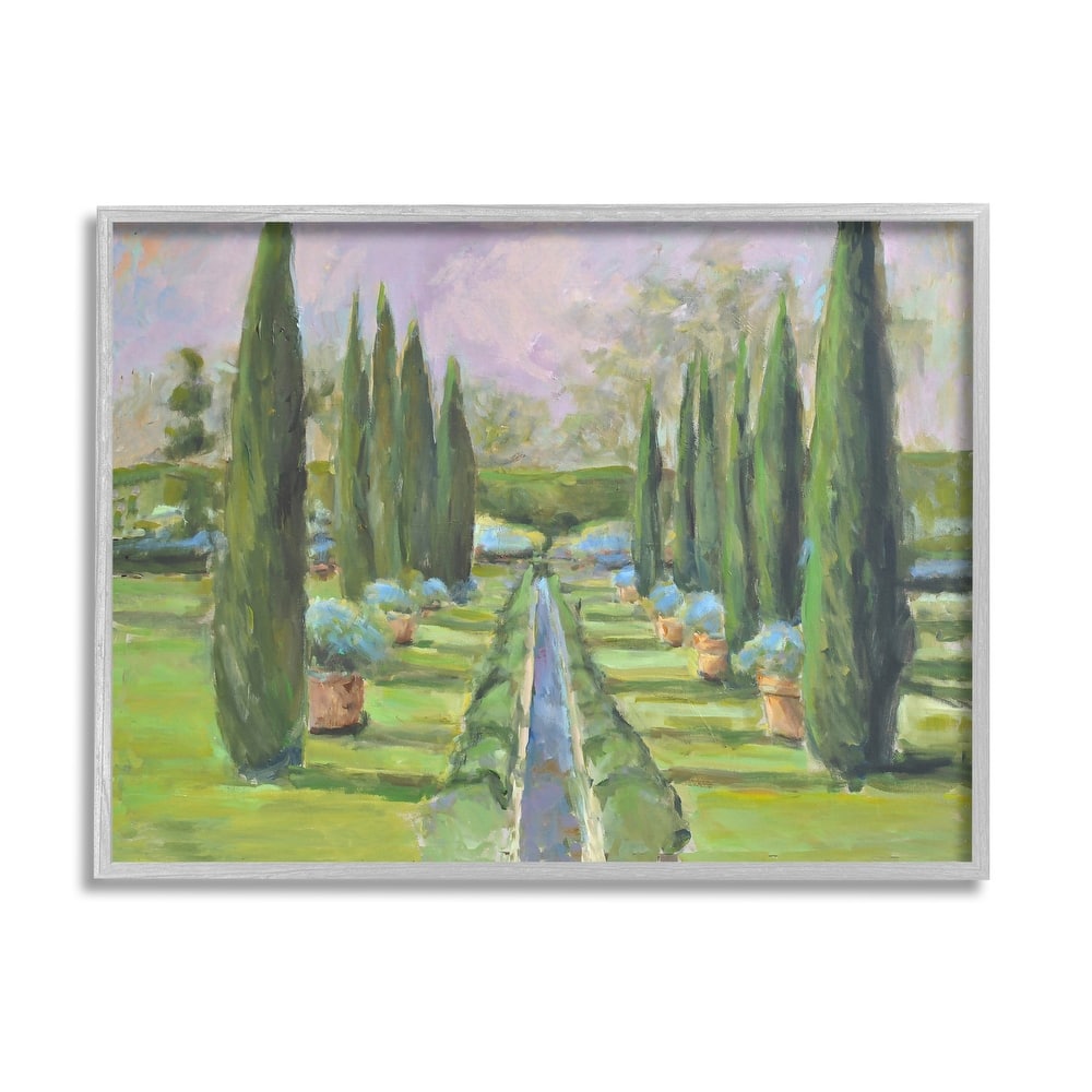Stupell Elegant Manicured Gardens Landscaped Topiary Greenery Framed Wall Art, Design by Allayn Stevens - Green