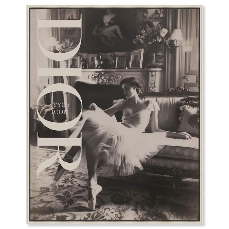 Style Ballerina Cover Canvas by Art Remedy - Silver - 24" x 30"