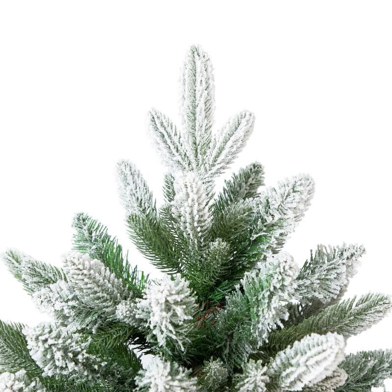 Real Touch™️Mountain Pearl Flocked Artificial Christmas Tree - 6.5' - Unlit - 6.5 Foot