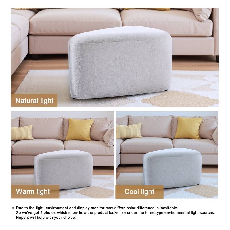 26" Footstools and Ottomans, Modern Fabric Pouf Ottoman