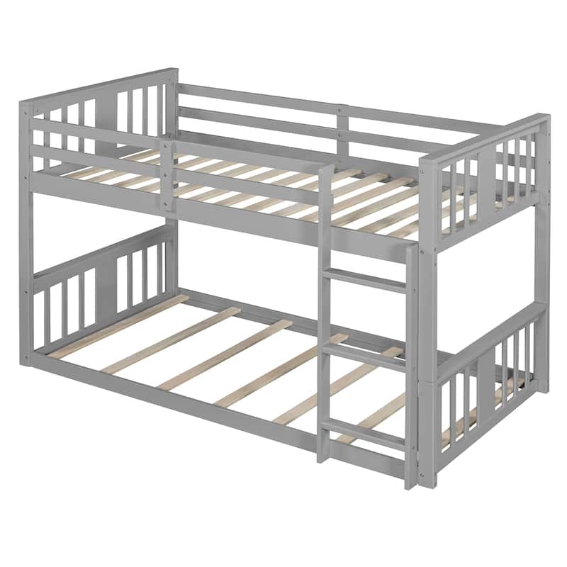 Twin Over Twin Bunk Bed with Ladder