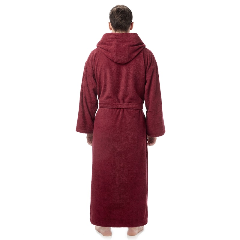Men's Long Turkish Cotton Hooded Bathrobe