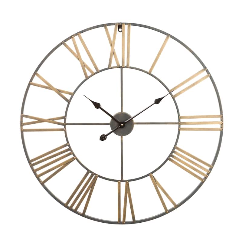 Solange Round Metal Wall Clock