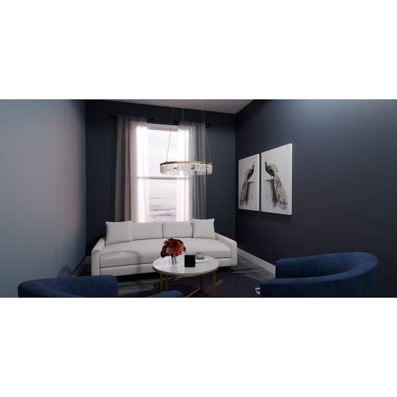 Alice Integrated LED Brushed Gold Pendant Light