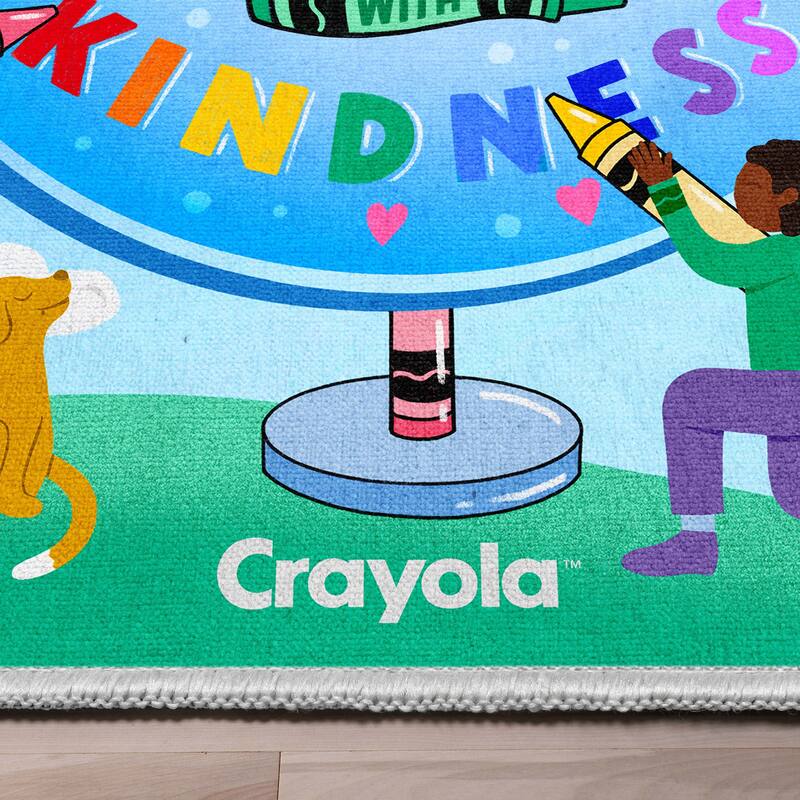 Crayola Color The World Blue Abstract Area Rug By Well Woven