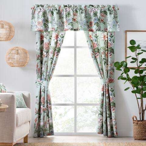 Rose Tree Brynne Floral Lined Window Valance