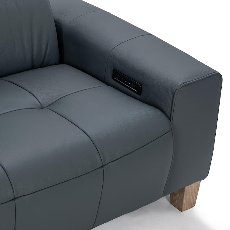 Classic Home Alea Zero Gravity Power Recliner Upholstered Leather Sofa