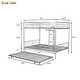 preview thumbnail 9 of 7, Multifunctional Full over Full Metal Bunk Bed With Trundle,Save Space or Split Into 2 Beds