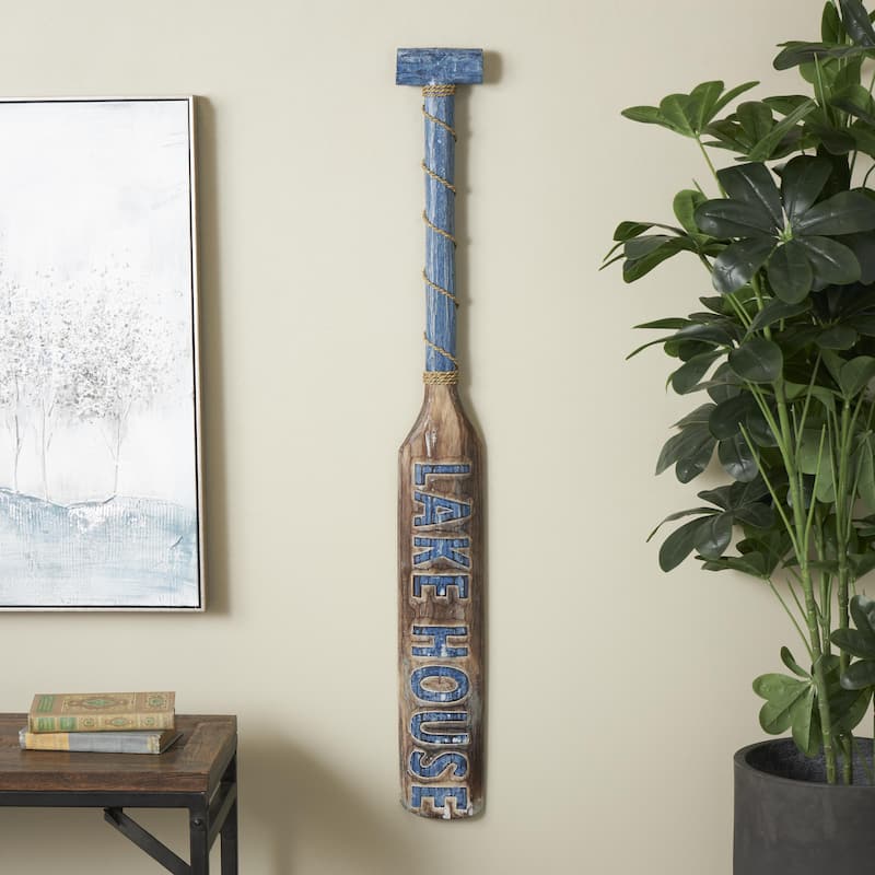 Wood Paddle Home Wall Decor - Blue - Roche River Decor