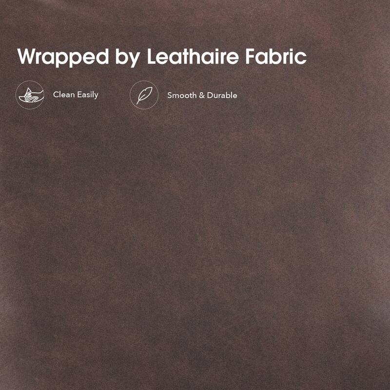 MCombo Accent Chair with Ottoman, Leathaire Fabric LW951