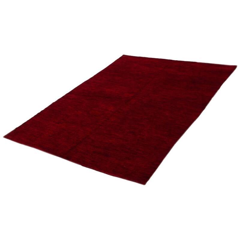 ECARPETGALLERY Hand-knotted Peshawar Ziegler Dark Red Wool Rug - 6'9 x 9'0
