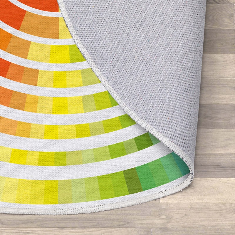 Crayola Color Wheel Multicolor Striped Area Rug By Well Woven