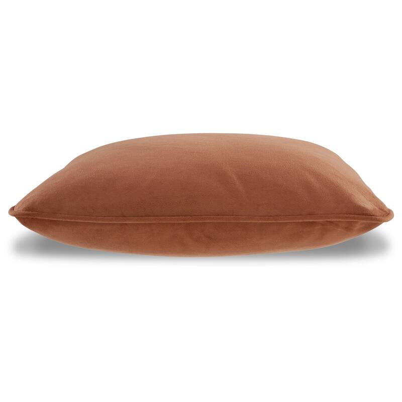 Wali Square Accent Throw Pillow, 20 Inch Feather Fill Orange Polyester