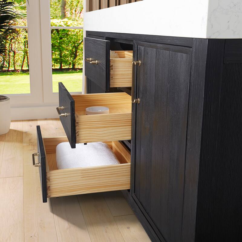 Miseno MV-NM-LEON60M-LWT León 60" Free Standing Double Basin Vanity