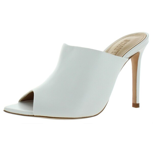 schutz white mules