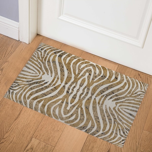 ZEBRA BENGAL BROWN Indoor Floor Mat by Kavka Designs Overstock 31258110