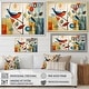 preview thumbnail 4 of 6, Designart "Green Mid Century Mod Nature III" Animals Framed Wall Art Prints