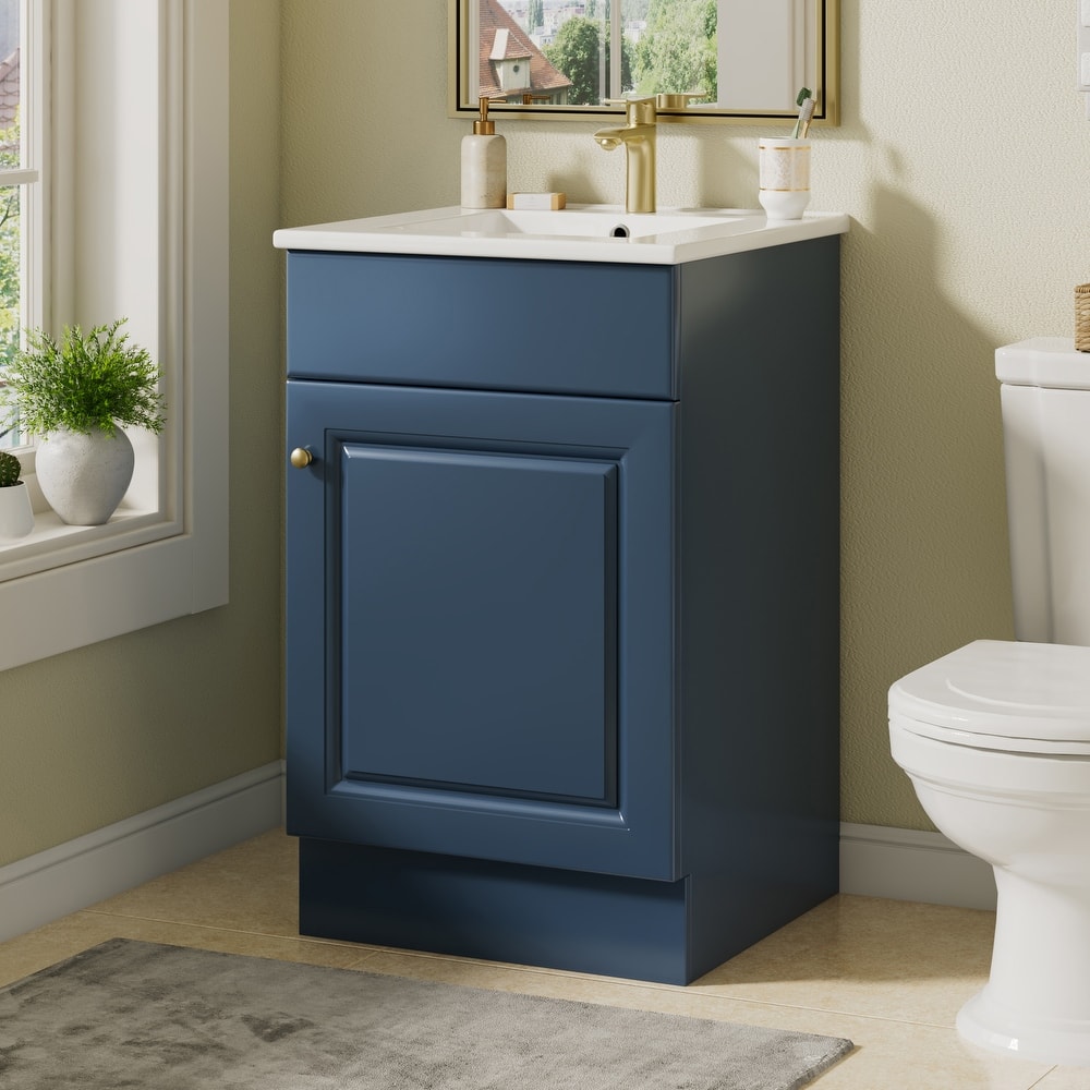 Christopher Knight Home - Ethan 20" Bathroom Wooden Vanity with Sink and Storage Cabinet