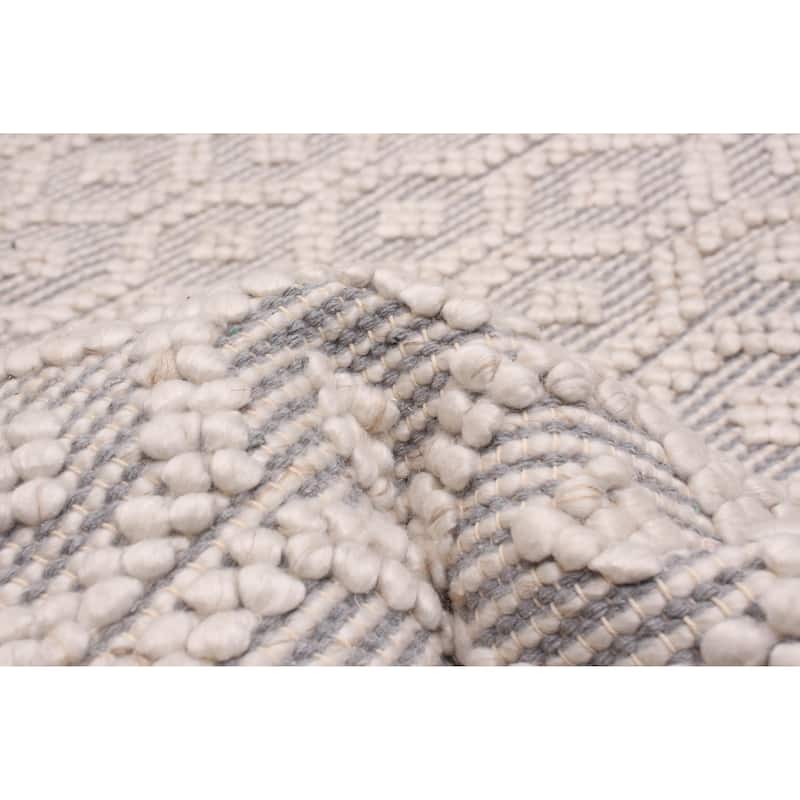 ECARPETGALLERY Braid weave Sienna Cream Wool Rug - 3'0 x 5'0
