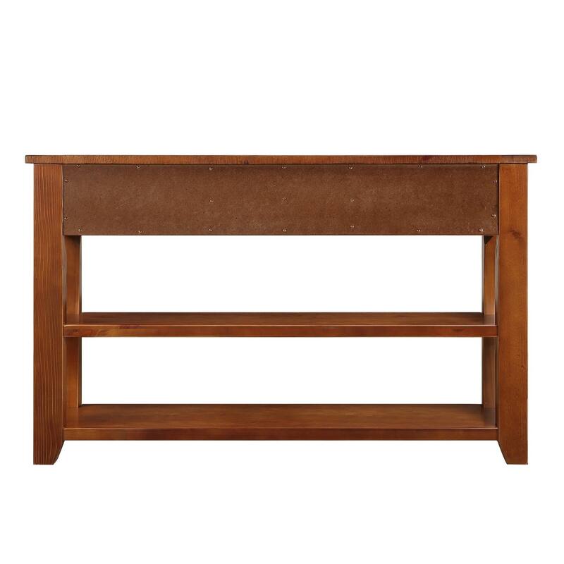 Console Table Rustic Sofa Table End Table Coffee Table, Brown