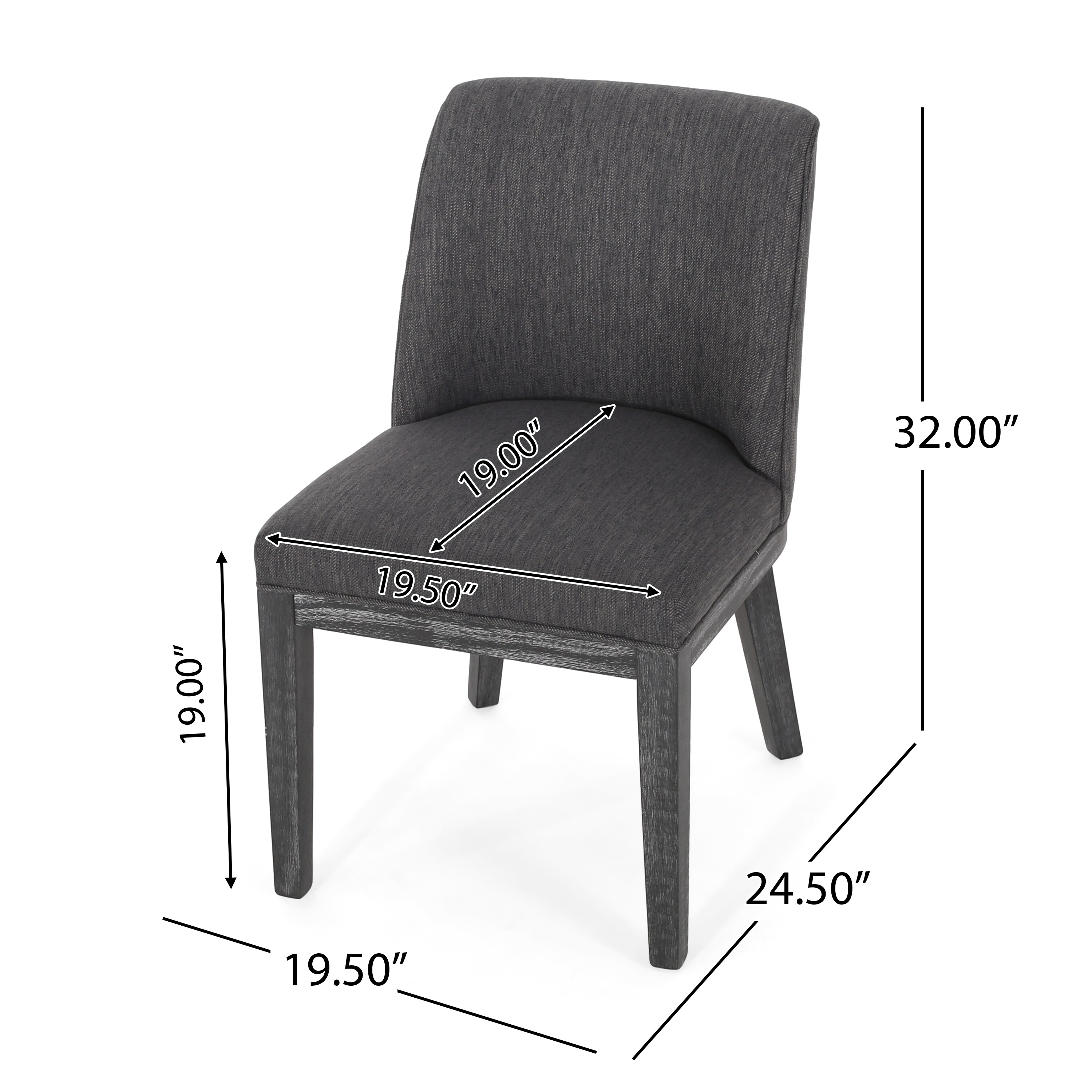 Fescue Fabric And Rubberwood Upholstered Dining Chairs  Set Of 2  By Christopher Knight Home