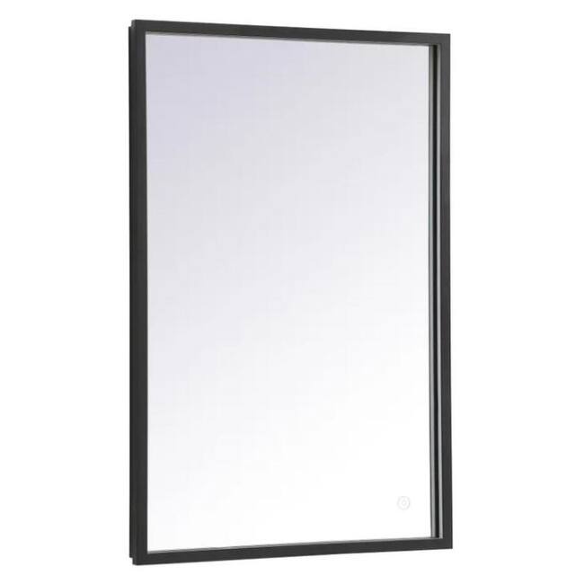 Elegant Lighting MRE62030 Pier 20" W x 30" H Modern Rectangular - Black