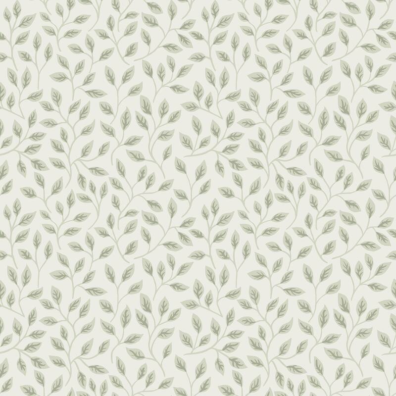 A-Street Prints Posey Light Green Vines Wallpaper