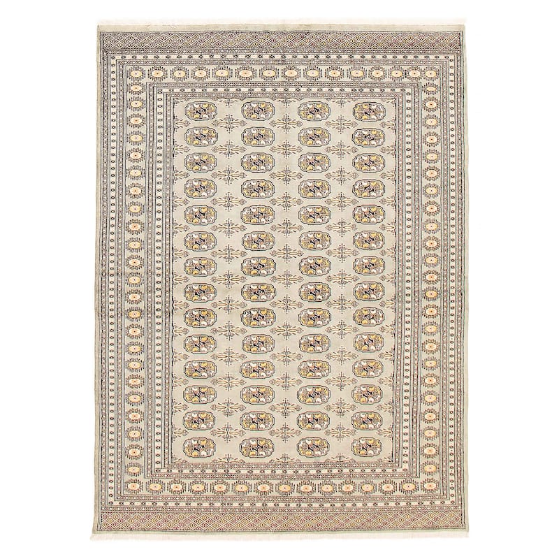 Finest Peshawar Bokhara Green Rug 5'9" x 8'0" - 5'9 x 8'0 - Light Green - 5'9 x 8'0