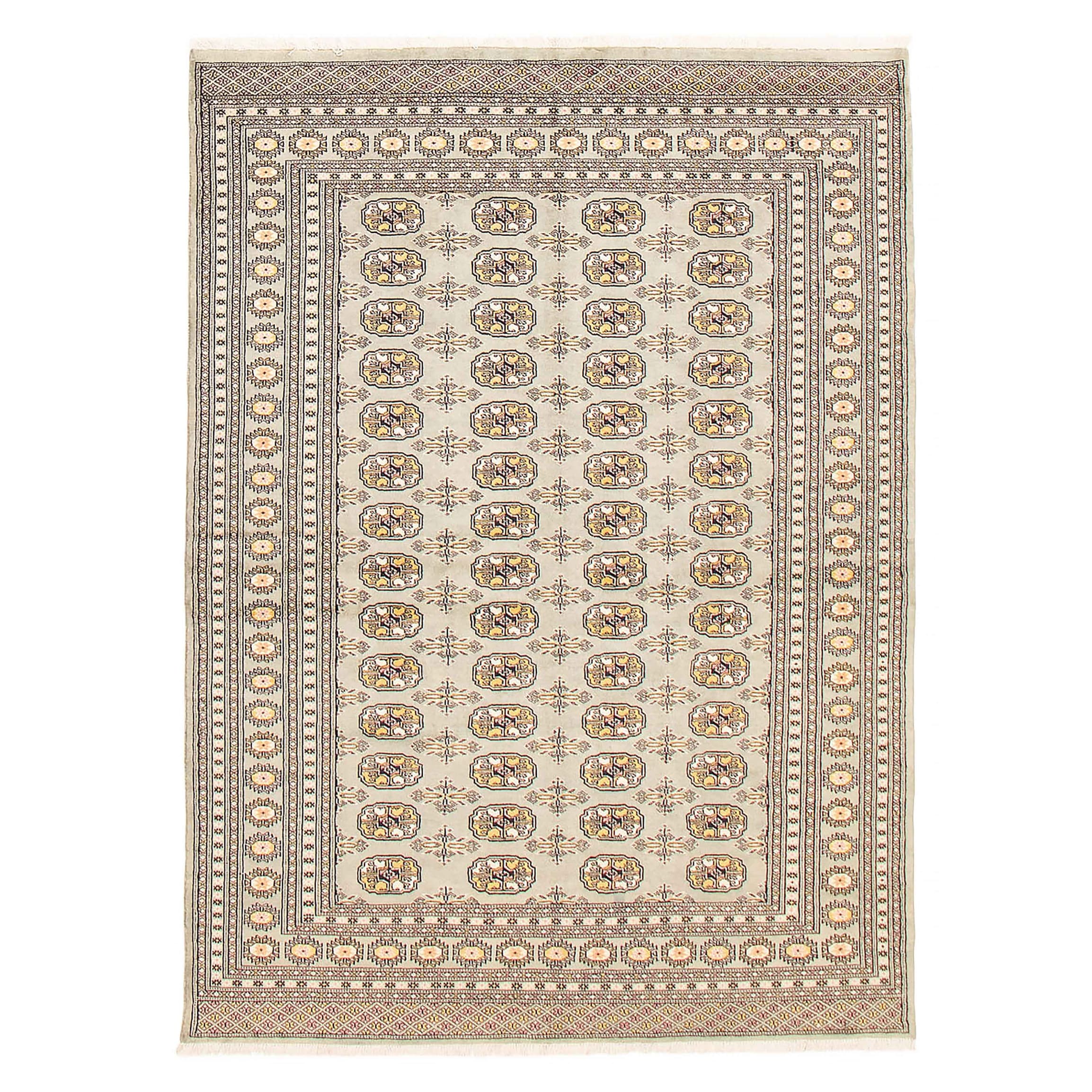 Finest Peshawar Bokhara Green Rug 5'9" x 8'0" - 5'9 x 8'0