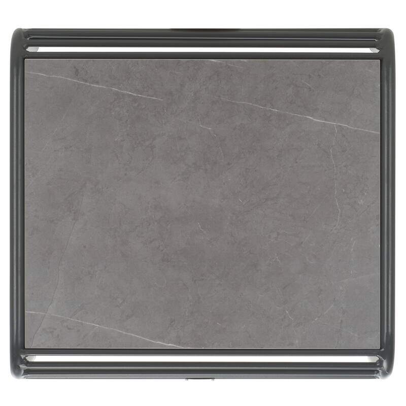 SAFAVIEH Outdoor Patio Furniture Core Sintered Stone Coffee Table, Fully Assembled - 26"W x 24"D x 17"H