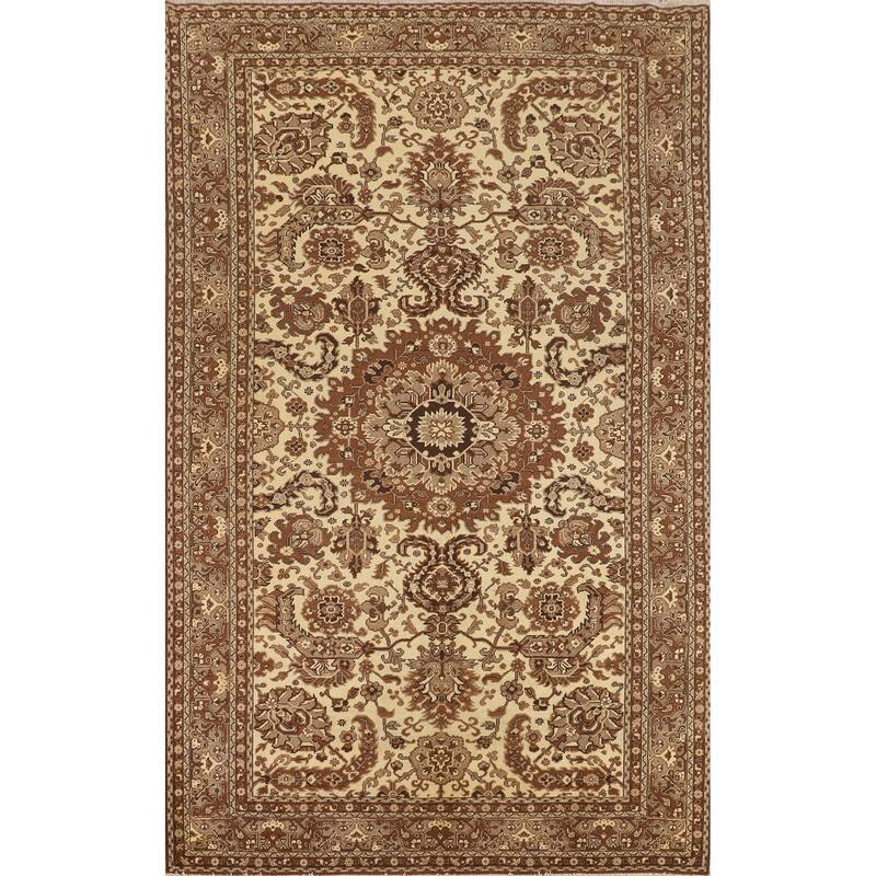 Anatolian Turkish Vintage Area Rug Handmade Wool Carpet - 6'4" X 9'5"