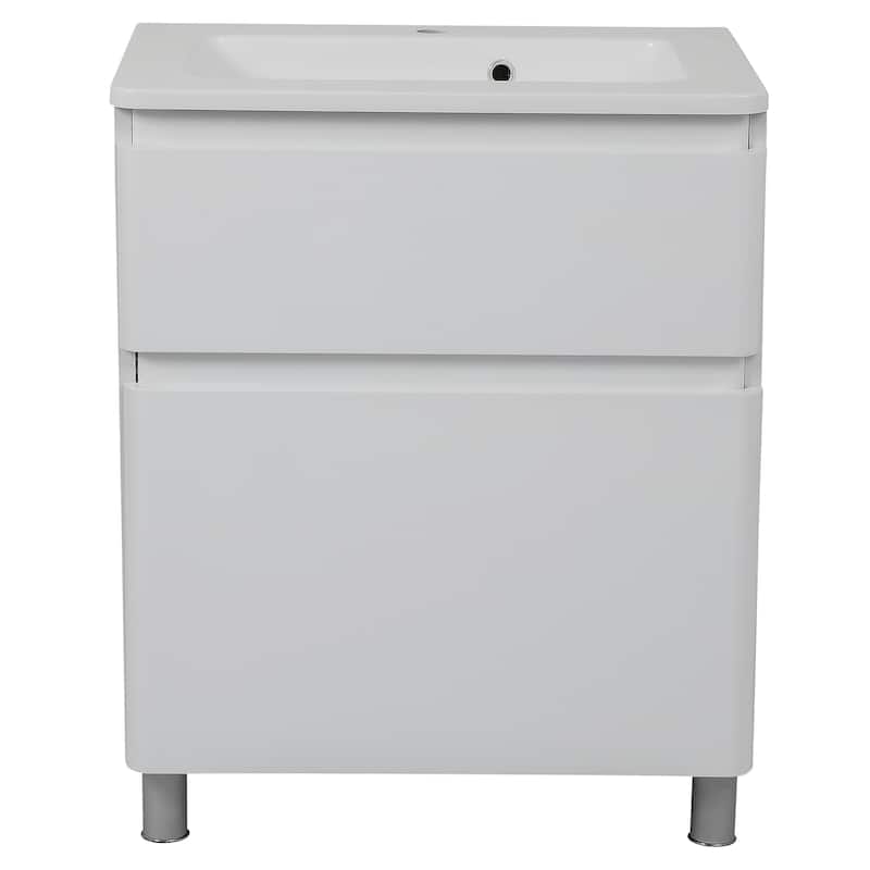 Modern Free Standing Bathroom Vanity with Washbasin | Comfort Collection mirror Omega R-line 32" included