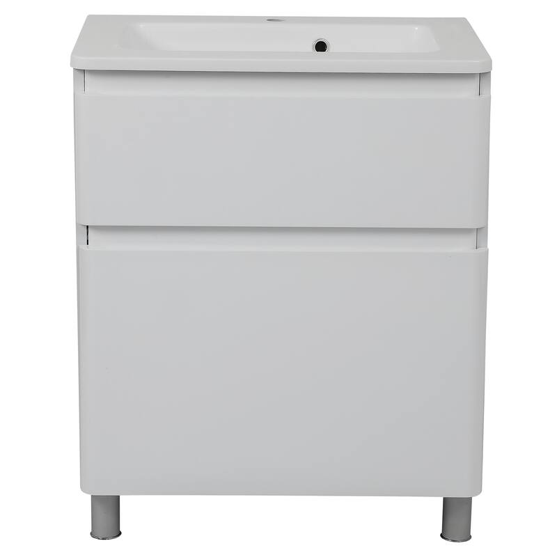 Modern Free Standing Bathroom Vanity with Washbasin | Comfort Collection mirror Omega R-line 40" included