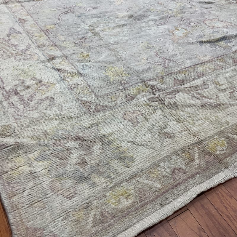 HERAT ORIENTAL Handmade Vegetable Dyed Oushak Wool Rug - 8'5" x 10'