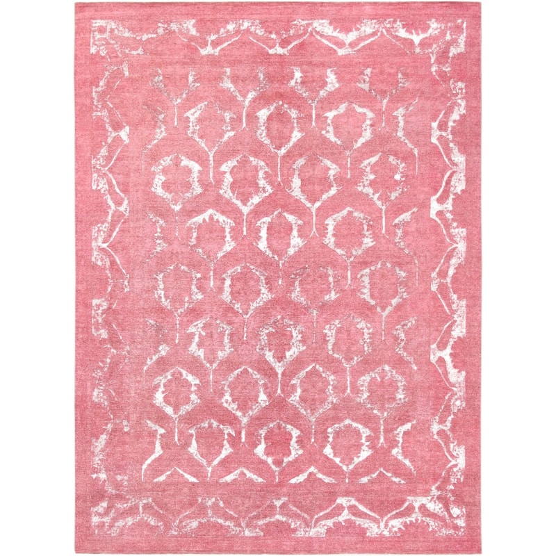 Pasargad Overdyes Collection Coral Wool Area Rug (8' 8" X 11'11") - 9' x 12'