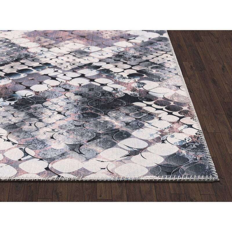 Abani Paloma PAL270A Vintage Brown and Grey Textured Area Rug