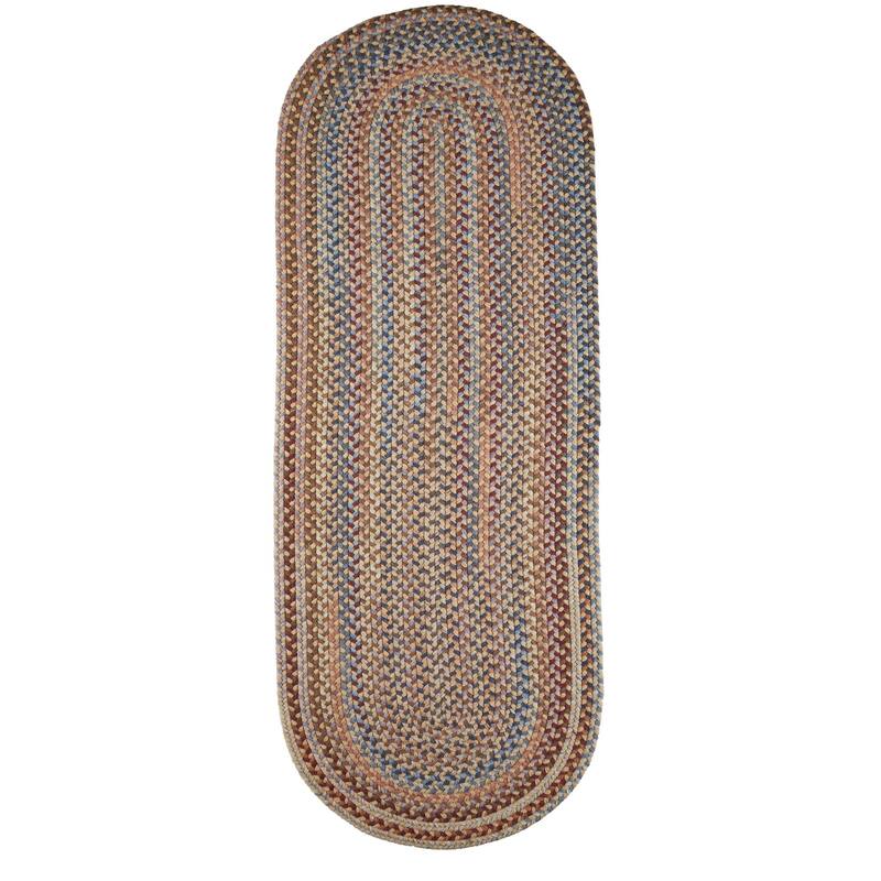 Rhody Rug Augusta Space-dye Wool Braided Rug - Wheat Field - 2' x 6' Runner