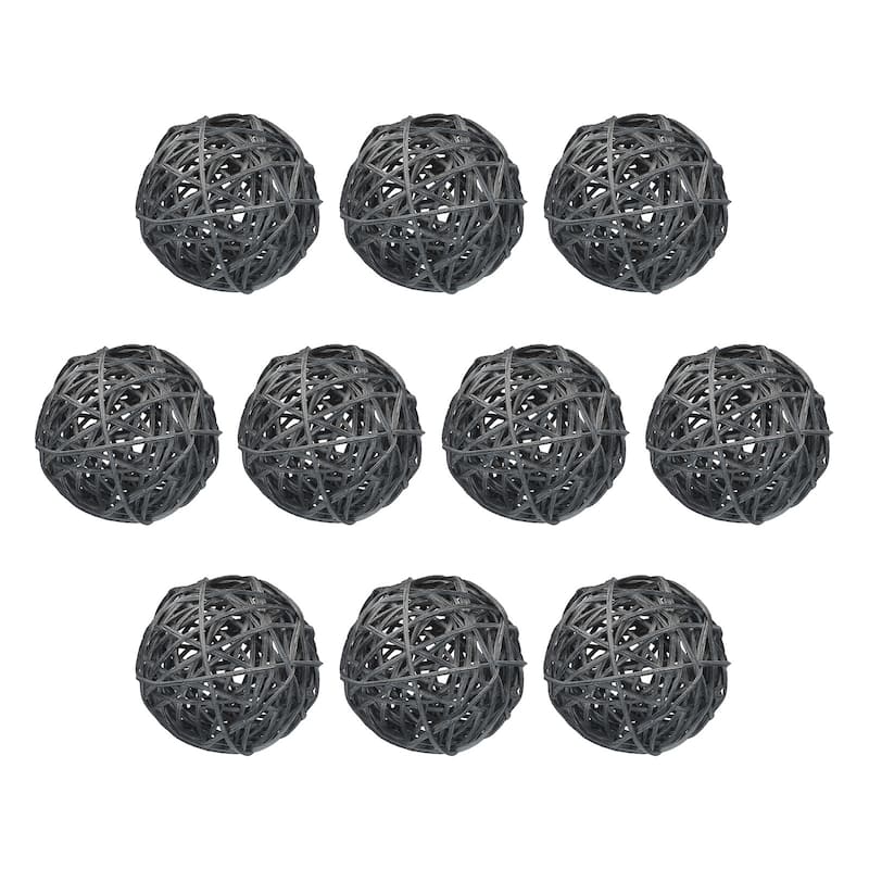 10 Pcs Wicker Rattan Balls 2.4 Inch Rattan Decorative Balls